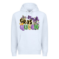 White mardi gras queen Premium Hoodie - MaliasSmallBusiness