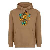 Toasted Coconut cross with butterfly Heavyweight Hoodie - BundleAndBundleShop