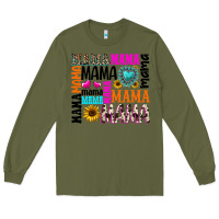 Army Green mama gemstone sunflower Long Sleeve Tee - texasbilliewilder