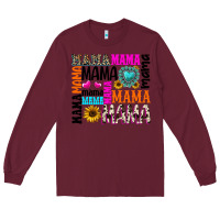 Burgundy mama gemstone sunflower Long Sleeve Tee - texasbilliewilder