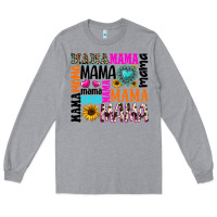 Heather Grey mama gemstone sunflower Long Sleeve Tee - texasbilliewilder