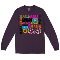 Plum mama gemstone sunflower Long Sleeve Tee - texasbilliewilder