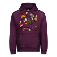 Mauve Wine Merry Christmas Urban Hoodie - MaliasSmallBusiness