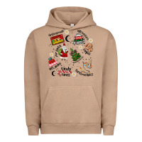 Pigment Burro Merry Christmas Urban Hoodie - MaliasSmallBusiness