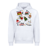 White Merry Christmas Urban Hoodie - MaliasSmallBusiness