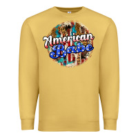 Antique Gold american babe Premium Sweatshirt - JahusDesignShop