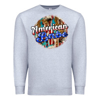 Heather Grey american babe Premium Sweatshirt - JahusDesignShop