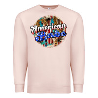 Pale Pink american babe Premium Sweatshirt - JahusDesignShop