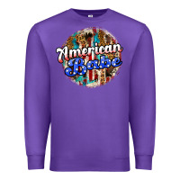 Purple american babe Premium Sweatshirt - JahusDesignShop