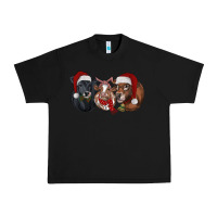 Black Christmas Cows Urban Heavy Tee - RanaPortraitStore