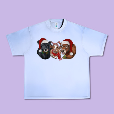 Christmas Cows Urban Heavy Tee Designed By Ranaportraitstore