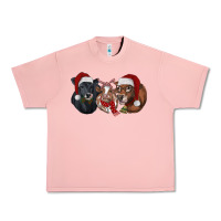 Salmon Christmas Cows Urban Heavy Tee - RanaPortraitStore