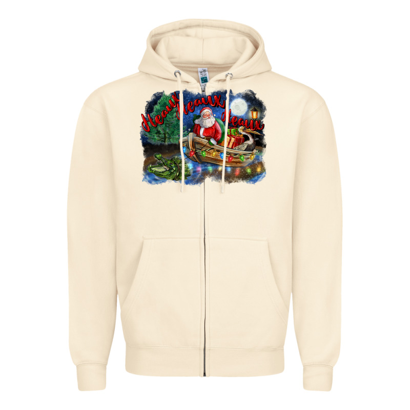 Heaux Heaux Heaux Christmas Louisiana Swamp Zipper Hoodie by FaDigitalArtStudio | Teevron