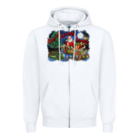 White heaux heaux heaux christmas louisiana swamp Zipper Hoodie - FaDigitalArtStudio