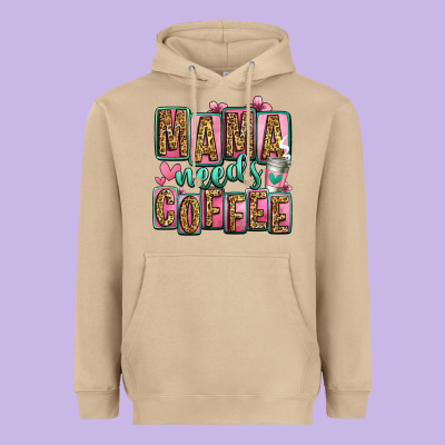 Mama Needs Coffee Mother's Day Heavyweight Hoodie Designed By Jasminsmagicworld