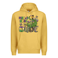 Antique Gold mardi gras dude alligator Premium Hoodie - MaliasSmallBusiness