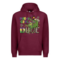 Burgundy mardi gras dude alligator Premium Hoodie - MaliasSmallBusiness