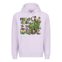 Lilac mardi gras dude alligator Premium Hoodie - MaliasSmallBusiness