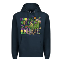 Navy mardi gras dude alligator Premium Hoodie - MaliasSmallBusiness