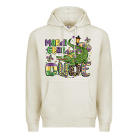 Oatmeal Heather mardi gras dude alligator Premium Hoodie - MaliasSmallBusiness