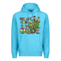 Ocean Blue mardi gras dude alligator Premium Hoodie - MaliasSmallBusiness