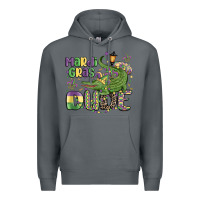 Rock mardi gras dude alligator Premium Hoodie - MaliasSmallBusiness