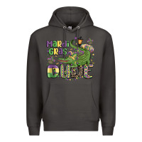 Smoke mardi gras dude alligator Premium Hoodie - MaliasSmallBusiness