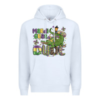 White mardi gras dude alligator Premium Hoodie - MaliasSmallBusiness