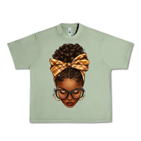 Oil Green plaid bandana afro woman Urban Heavy Tee - texasbilliewilder