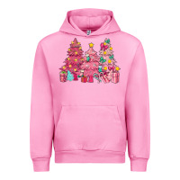Fuchsia Pink Pink Christmas trees Urban Hoodie - NancyCooperArtShop