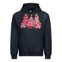 Pink Christmas Trees Urban Hoodie | Teevron