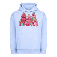 Pigment Grape Ice Pink Christmas trees Urban Hoodie - NancyCooperArtShop