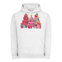 Pigment Lunar Rock Pink Christmas trees Urban Hoodie - NancyCooperArtShop