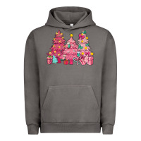 Pigment Tornado Pink Christmas trees Urban Hoodie - NancyCooperArtShop