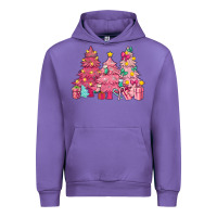 Tulip Pink Christmas trees Urban Hoodie - NancyCooperArtShop