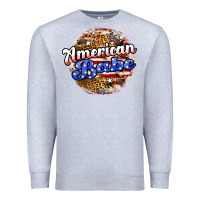 Heather Grey american babe Premium Sweatshirt - JahusDesignShop