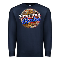 Navy american babe Premium Sweatshirt - JahusDesignShop