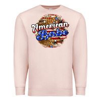 Pale Pink american babe Premium Sweatshirt - JahusDesignShop