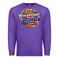 Purple american babe Premium Sweatshirt - JahusDesignShop