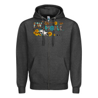 Charcoal Heather ew people with cross Zipper Hoodie - HRA Design Shop
