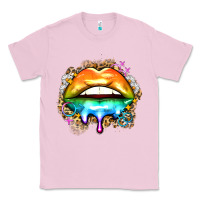 Bubblegum Pink rainbow lips Classic Tee - Zillion Design Studio