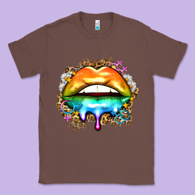 Rainbow Lips Classic Tee Designed By Zillion Design Studio