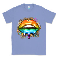 Colony Blue rainbow lips Classic Tee - Zillion Design Studio