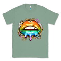 Sage rainbow lips Classic Tee - Zillion Design Studio