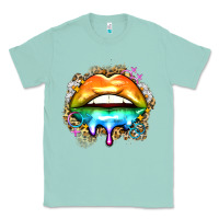 Seafoam rainbow lips Classic Tee - Zillion Design Studio