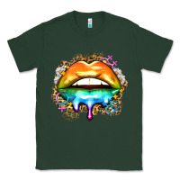 Sports Green rainbow lips Classic Tee - Zillion Design Studio