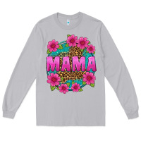 Moon Dust mama leopard background Long Sleeve Tee - texasbilliewilder