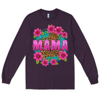 Plum mama leopard background Long Sleeve Tee - texasbilliewilder