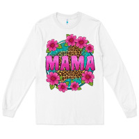 White mama leopard background Long Sleeve Tee - texasbilliewilder