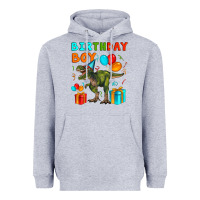 Heather Grey birthday boy t rex Heavyweight Hoodie - Artiststas
